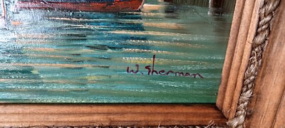 Vintage W. Sherman Painting | eBay