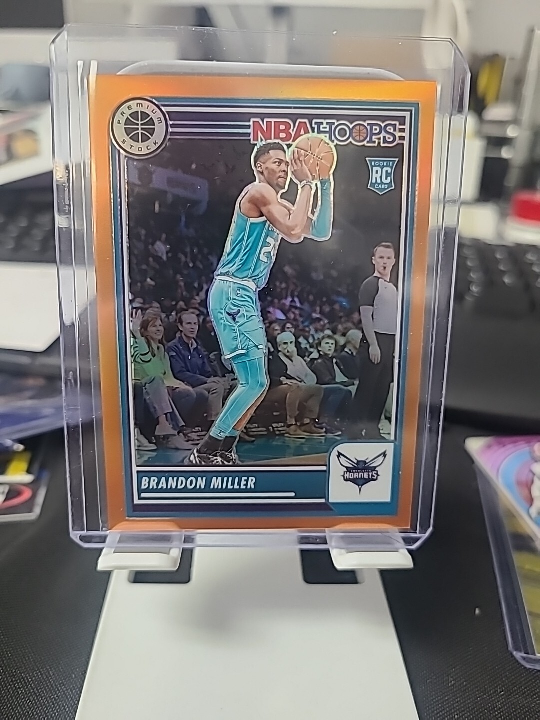 2023-24 Panini NBA Hoops Premium Brandon Miller Orange Prizm Rookie /299 #245