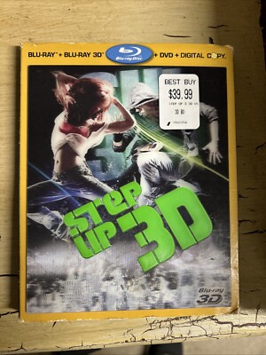 STEP UP 3D Blu-ray + Blu-ray 3D + DVD + Digital Copy USED