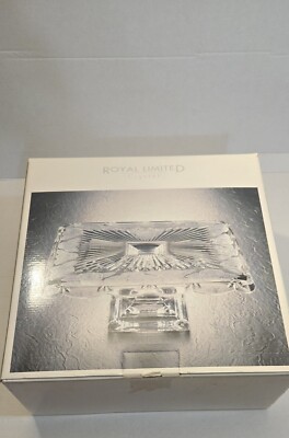 Royal Limited Crystal Rose Cake Plate 24% full lead crystal 