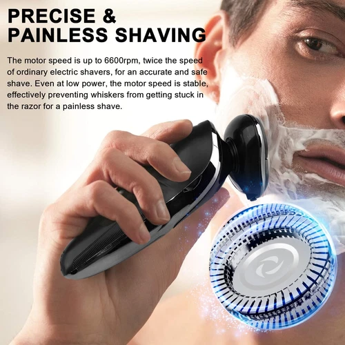 Men Wet/Dry Electric Shaver Trimmer Rotary Razor Beard Shaving USB Rechargeable - Bild 8 von 24