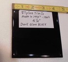 1 pc. Dark Gloss Black: 4-1/4" Ceramic Tile by Stylon Co.  Made in 1950's -60's