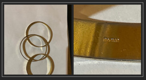 Set of 3 - Vintage NAPIER Etched gold tone Bangle Bracelets.