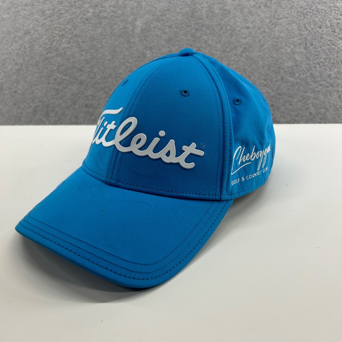 Titleist Hat Adult Adjustable Baseball 6 Panel Blue Cheboygan Golf