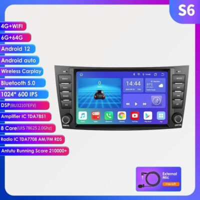 Android12 8''GPS Car Radio 64G 8Core Carplay For Mercedes-Benz E-Class W219 W211