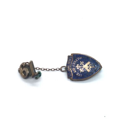 St Jarlath's College 61 Pin Sterling Silver Entenmann Lapel Collectible W/ Chain