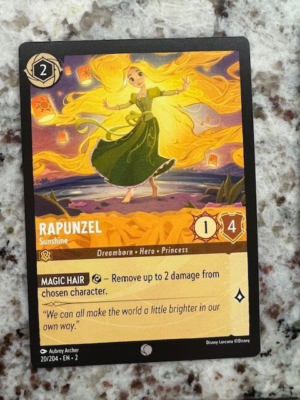 DISNEY LORCANA RISE OF FIRSTBORN NON FOIL COMMON CARD RAPUNZEL 20