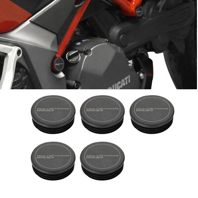 Frame Hole Cover Caps Plug Frame Cap 5x Fit For Ducati Multistrada 1200 S 2015-