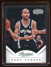 2013 PRESTIGE TONY PARKER #D 3/5 BONUS SHOTS  RARE  SPURS LEGEND   HOF ?