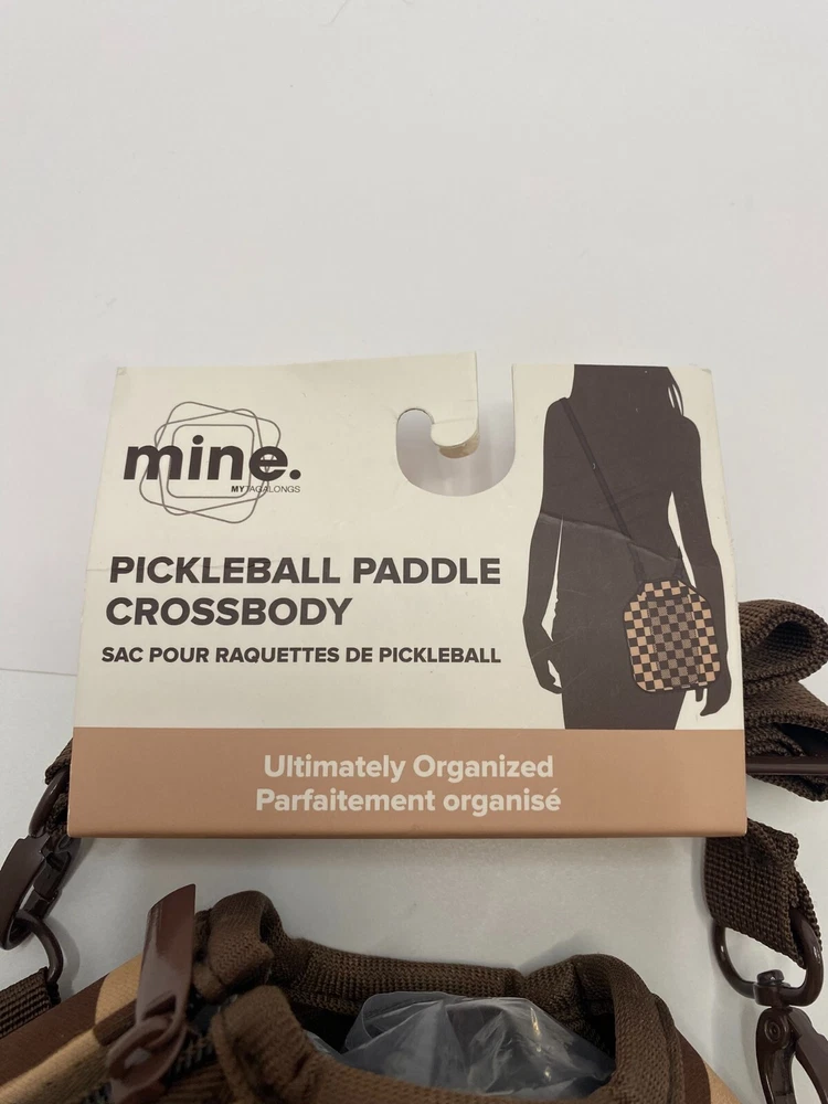 Pickleball Paddle Crossbody Bag by MINE Checkered Contemporary Sports Bag