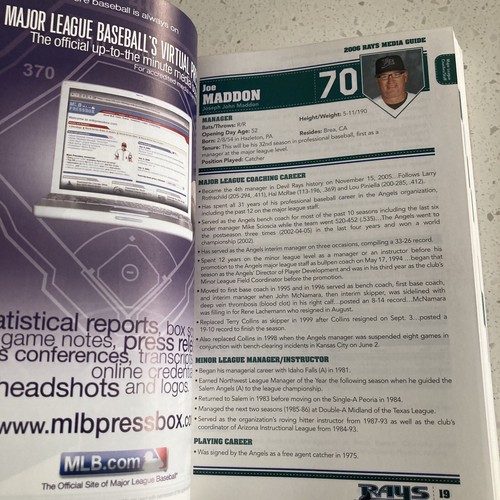 MLB TAMPA BAY DEVIL RAYS 2004, 2005, 2006, 2007 Baseball Media Guides Lot of 4 - Picture 15 of 23