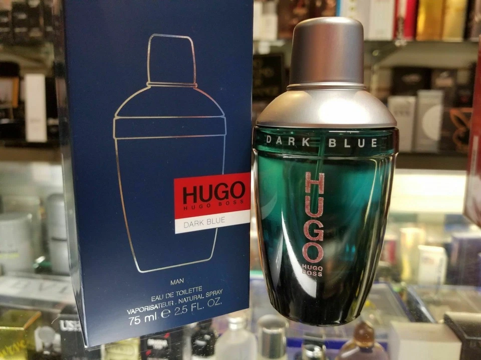 Hugo Dark Blue por Hugo Boss 2,5 oz 75 ml EDT O 4,2 oz Him Spray Hombres NUEVO EN CAJA Foto 2 de 4