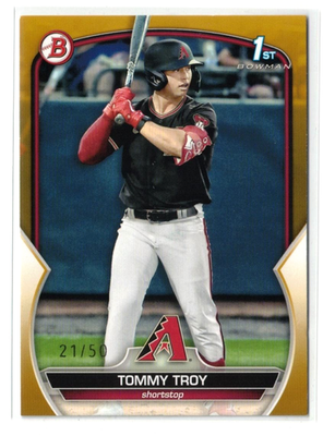 #ad #ad 2023 1st Bowman Draft Paper GOLD RC Tommy Troy #BD 103 Diamondbacks Rookie 50 $30.72