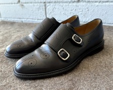Gucci Black Bee Brogue Double Monk Strap Shoes UK 6.5 / US 7 Alessandro Michele