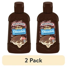 2 Pack Smucker's Magic Shell Chocolate Topping 7.25 oz Ice Cream Dessert Sauce