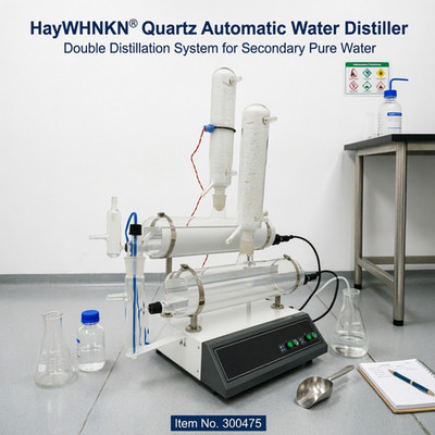 Double Distilled Water Purifier 1.6L/h High Purity Quartz Heater No MetalContact