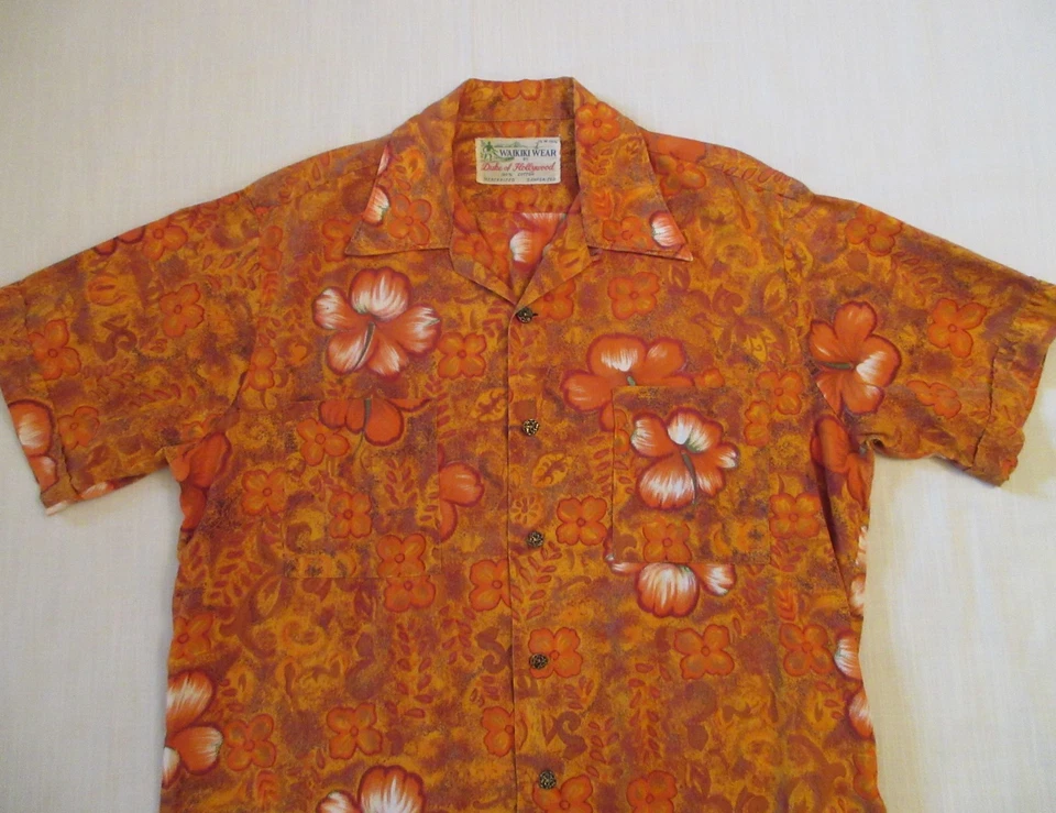 Vintage 1950's Waikiki Wear by Duke of Hollywood Cotton Hawaiian Shirt sz M - Image 3 of 4