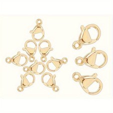 1box 9mm Lobster Clasp Jump Rings 50 Stainless Steel Lobster Claw Clasp
