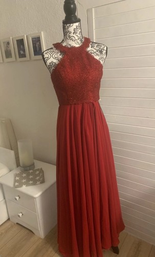 Luxuar Limited Abendkleid Ballkleid Hochzeitskleid Party Pailletten, Rot, 36 Neu