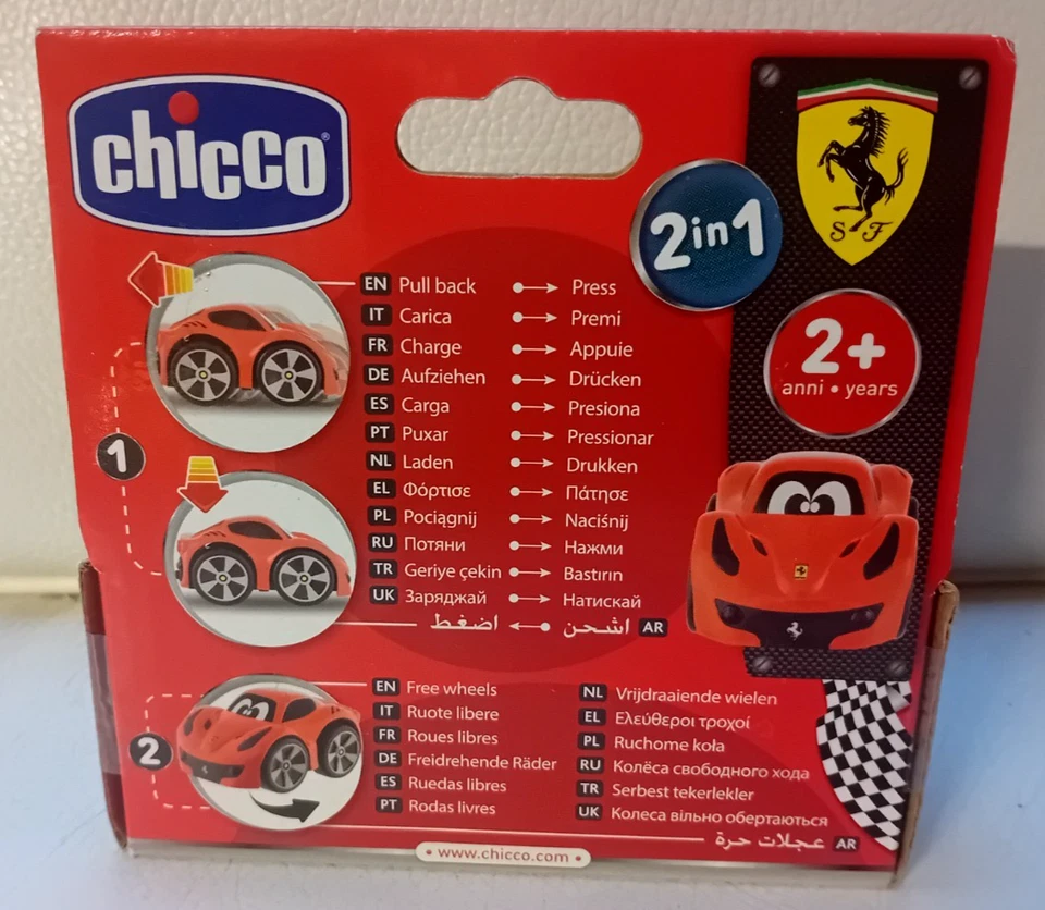 CHICCO FERRARI F12 tdf MINI TURBO TOUCH retrocarica auto modellino art. 57262 - Immagine 2 di 4