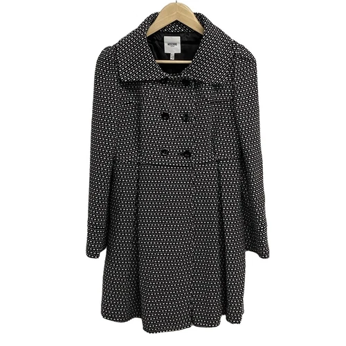 Autentico MOSCHINO Cappotto donna bianco e nero