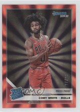 2019-20 Panini Donruss Rated Rookie Press Proof Red Laser 27/99 Coby White 0ni0