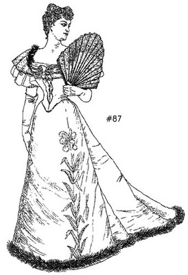 Bailey Sewing Pattern 1893 Worth Evening Gown for a 24'' Lady Doll #87 Lincoln