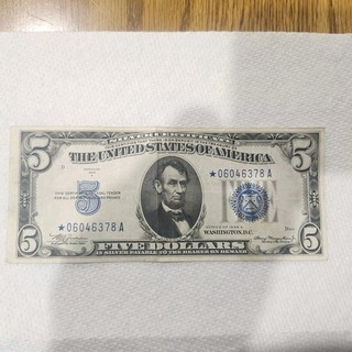 $5 Five Dollar 1934 A Star Silver Certificate Blue Seal