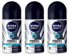 Nivea Men Invisible Black  White Fresh Roll-On Antiperspirant Deodorant 3-Pack