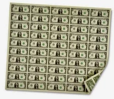 2017 $1 50 NOTE UNCUT FULL CURRENCY SHEET NEW YORK FRB SEALED ~SOLD OUT AT MINT