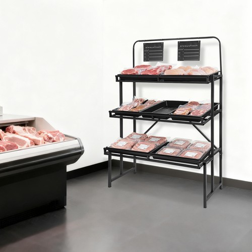 Shop Grid Display 3 Tier Wire Grid Retail Display Shelf Merchandise Display Rack Stand w ...
