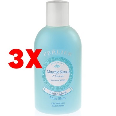 3 x Perlier Bad Creme Weißer Moschus Orient 500 ml