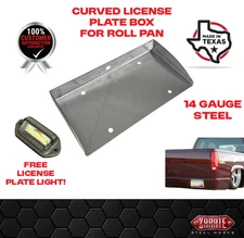 Curved License Plate Box for Roll Pan