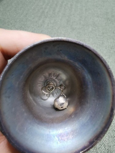 campana de cena vintage yeoman plateada, hecha en Inglaterra - Imagen 6 de 11