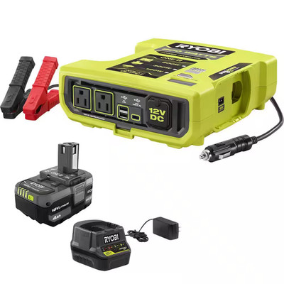 ONE plus 18-Volt 800-Watt Maximum 12-Volt Automotive Power Inverter with Dual US