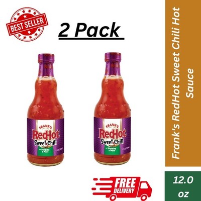 Frank s RedHot Sweet Chili Hot Sauce 12 fl oz Bottle Pack of 2 Free Shipping