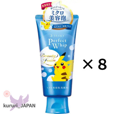 Set of 8 Pokemon Pikachu Facial Cleansing Foam Shiseido SENKA Perfect Whip NEW