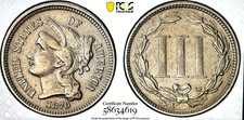 1870 3CN - PCGS XF DETAILS - ***SEE DESCRIPTION*** - FREE SHIPPING!