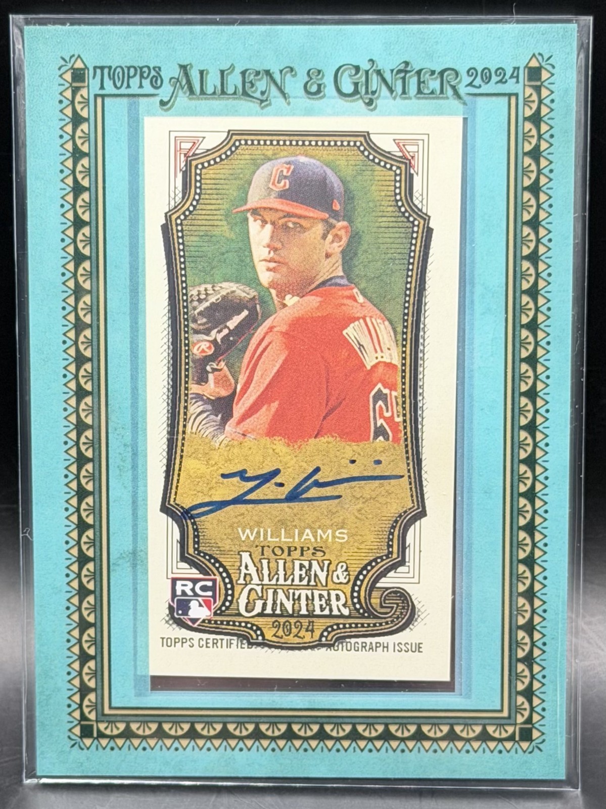 2024 Topps Allen & Ginter Framed Mini Blue GAVIN WILLIAMS Auto /50 Guardians