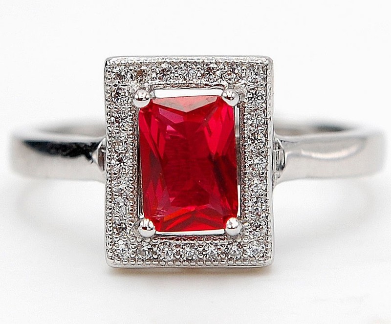 2CT Heat Treated Rubellite Tourmaline 925 Sterling Silver Ring Sz 6 G1-1