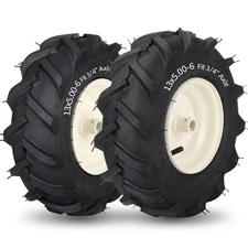 GICOOL 13x5.00-6" Tiller Tire and Wheel, 【3/4" Axle Size】, 3-1/8" Centered Hub K