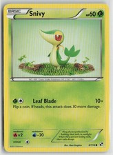 Snivy 2/114 Common Black & White Pokemon Moderately Played
