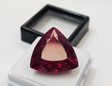 33 Ct Fabulous Red Colour Ruby Mozambique Trillion Cut Certified Loose Gemstone
