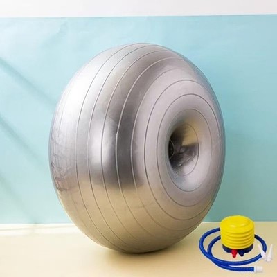 Aufblasbarer Donut-Stabilitätsball mit Pumpe für Core- & Balancetraining   45 cm