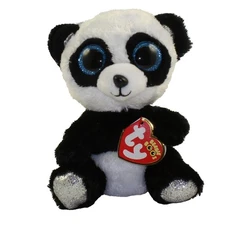 TY Beanie Boos - BAMBOO the Panda (Blue Glitter Eyes - Silver Feet) (6 inch)