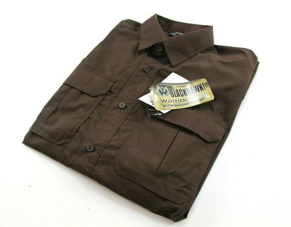 Large Blackhawk Chocolate Brown Short Sleeve Tactical Shirt - Image 3 of 3