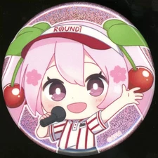 Hatsune Miku Badge/Pins /Sakura Miku (up) "VOCALOID Sakura Miku x ROUND1