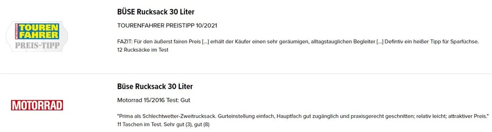 BÜSE Rucksack 30 Liter wasserdicht Rollverschluss weiß  - Bild 3 von 3