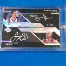 Upper Deck 2007-08 Black Dual Autographs Steve Nash Jason Kidd 21/25