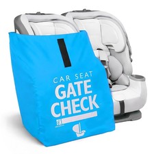 Neon Blue Gate Check Bag for Car Seats  AirTag Compatible Travel Solution